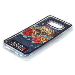 Samsung Galaxy S8 Plus Design Liquid Star Dust Case (Skull Black)